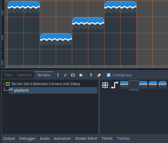 Painting with specific tiles in the TileMap editor's Terrains tab